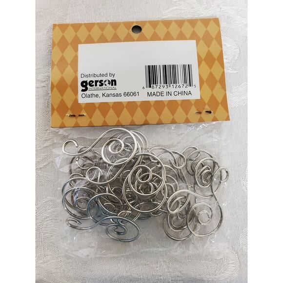 NEW Gerson Silver S Hooks Ornament Hangers 24 Pack - Set of 3 - Total 72 - Picture 3 of 3